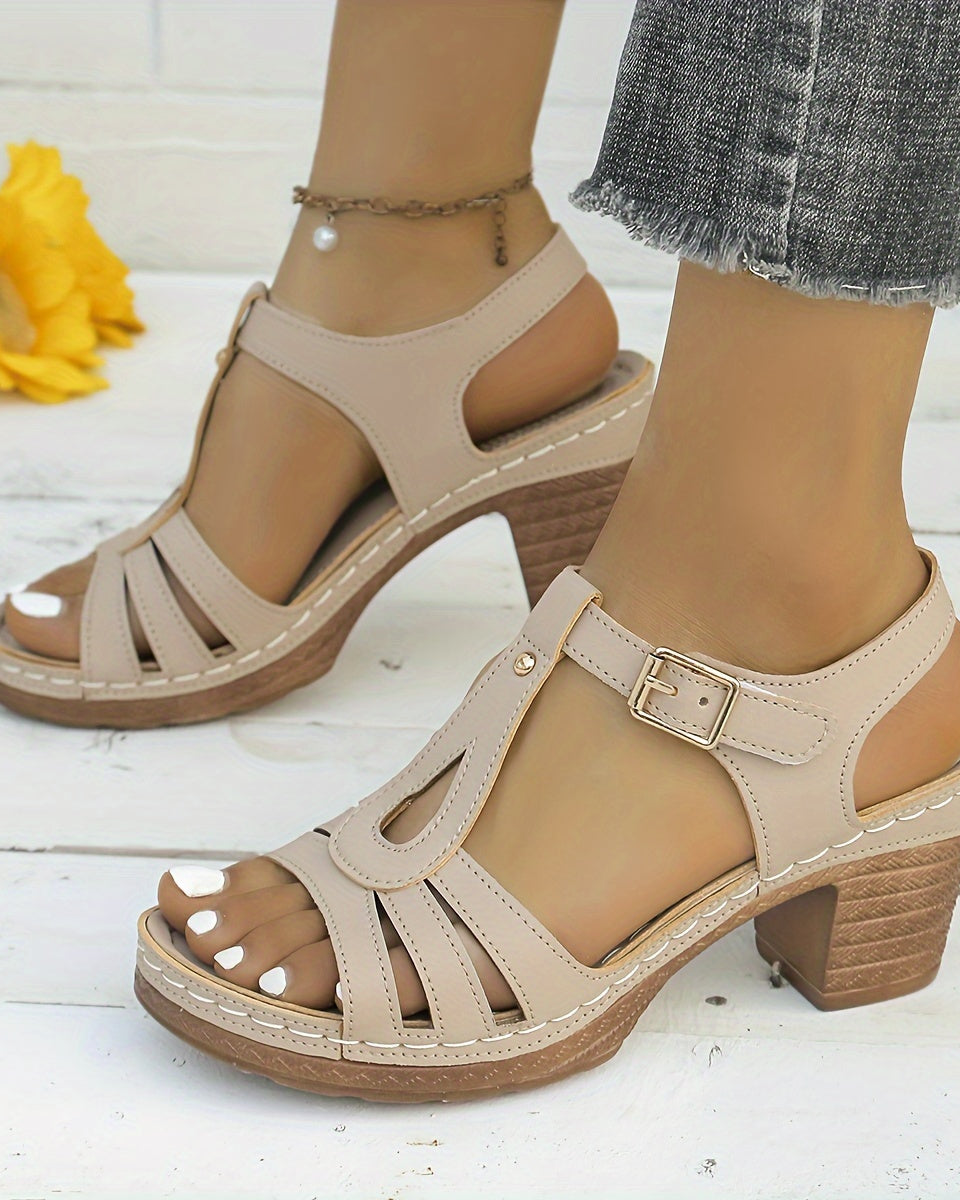 Damen Classic Sandals - Zeitloser Komfort für Alltagsstil - Khaki - Damen > Sandalen - Concept Fashionlab