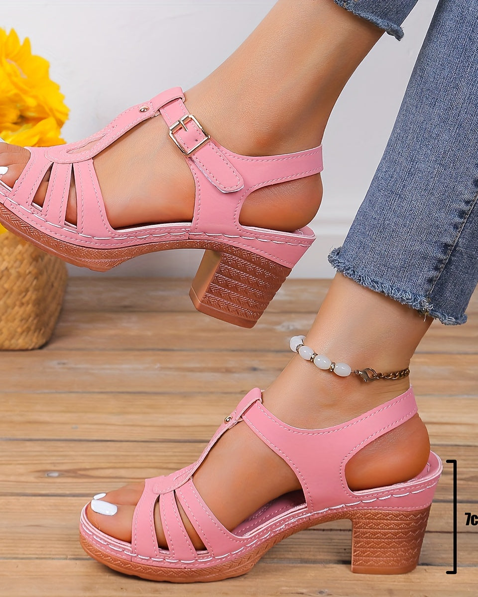 Damen Classic Sandals - Zeitloser Komfort für Alltagsstil - Rosa - Damen > Sandalen - Concept Fashionlab