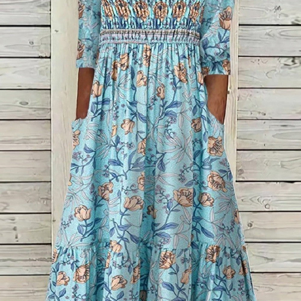 Brynn | Blütenblatt-Muse-Kleid - Blau - Dress - Lucy & Claire
