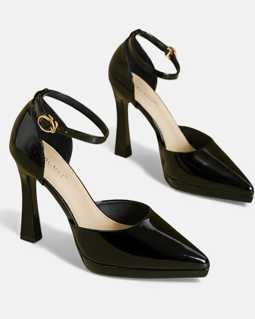 Damen Evette Leder-Pumps - Elegante Pumps aus Leder für den Alltag - Schwarz - Damen > Sandalen > Absatz - Concept Fashionlab