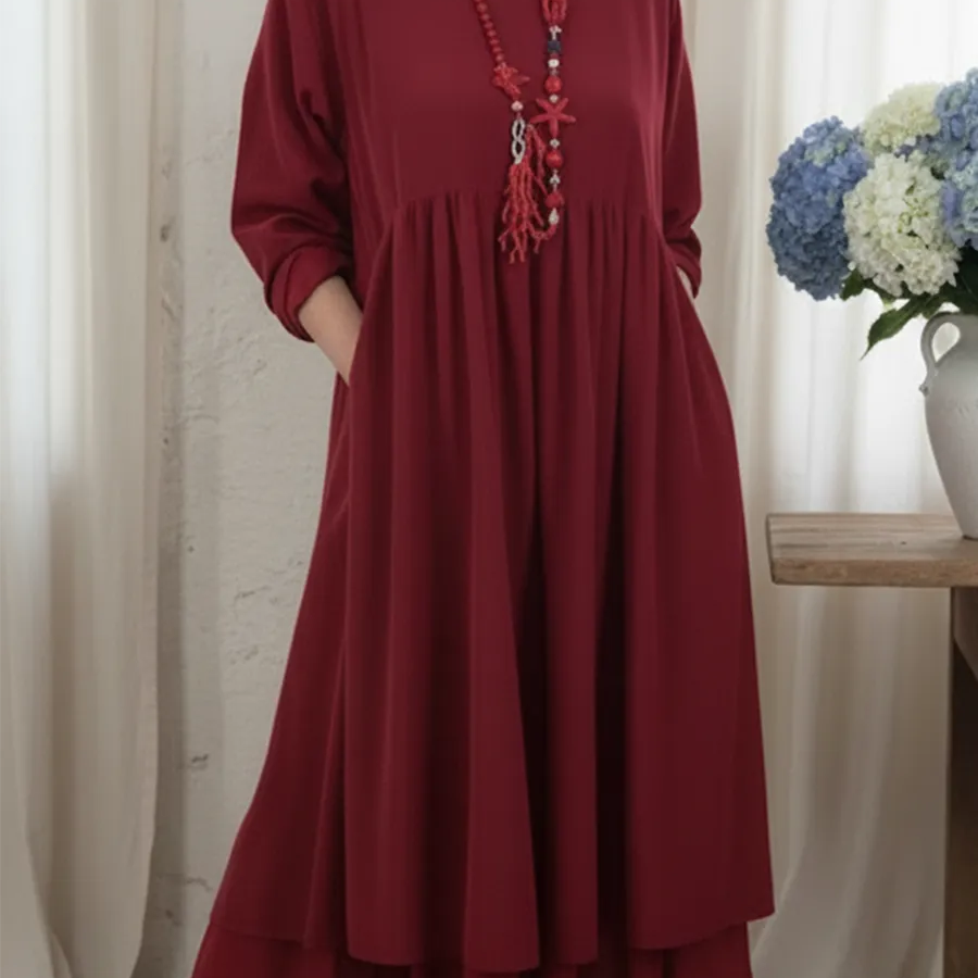 Mühelos bequemes Kleid Damen