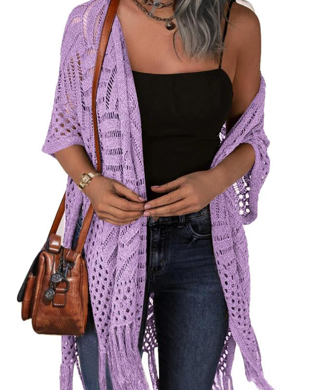 Cozy Summer Hollow-Out Tassel Outerwear - - Outerwear - Concept Fashionlab