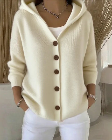 Zulo-Cardigan mit Kapuze aus Baumwolle - Beige - - Cow Clothing