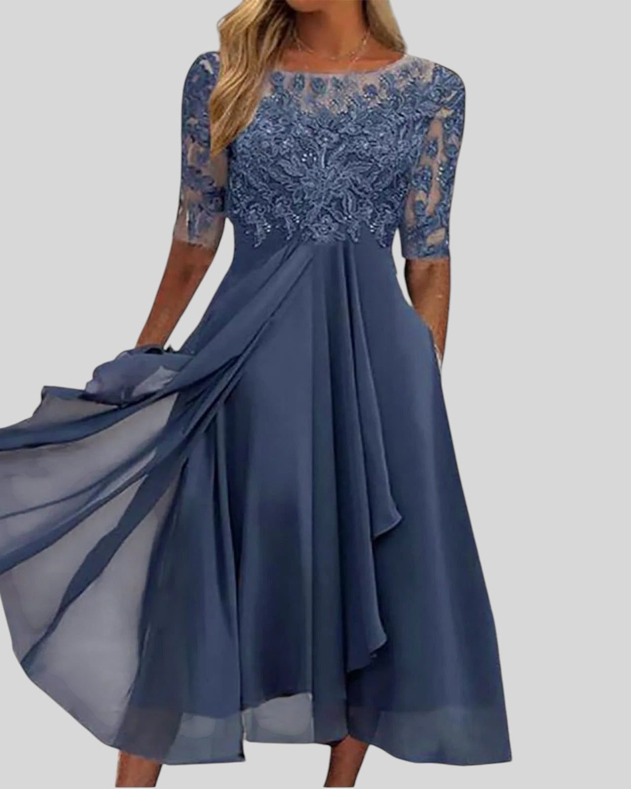 Zaria – Das schmeichelhafte Spitzen-Midikleid - - - Cow Clothing