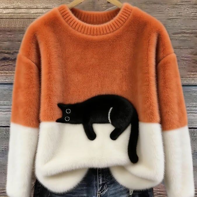 Cassey Katzen-Strickpullover – Ultraweich, kuschelig und schnurrperfekt für den Alltag