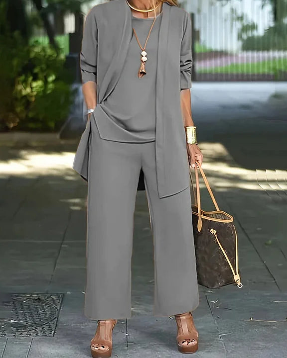 Kaevia™ – 3-teiliges Lounge-Set in lockerer Passform - Grau - Sets - Anna & Rose Tampa