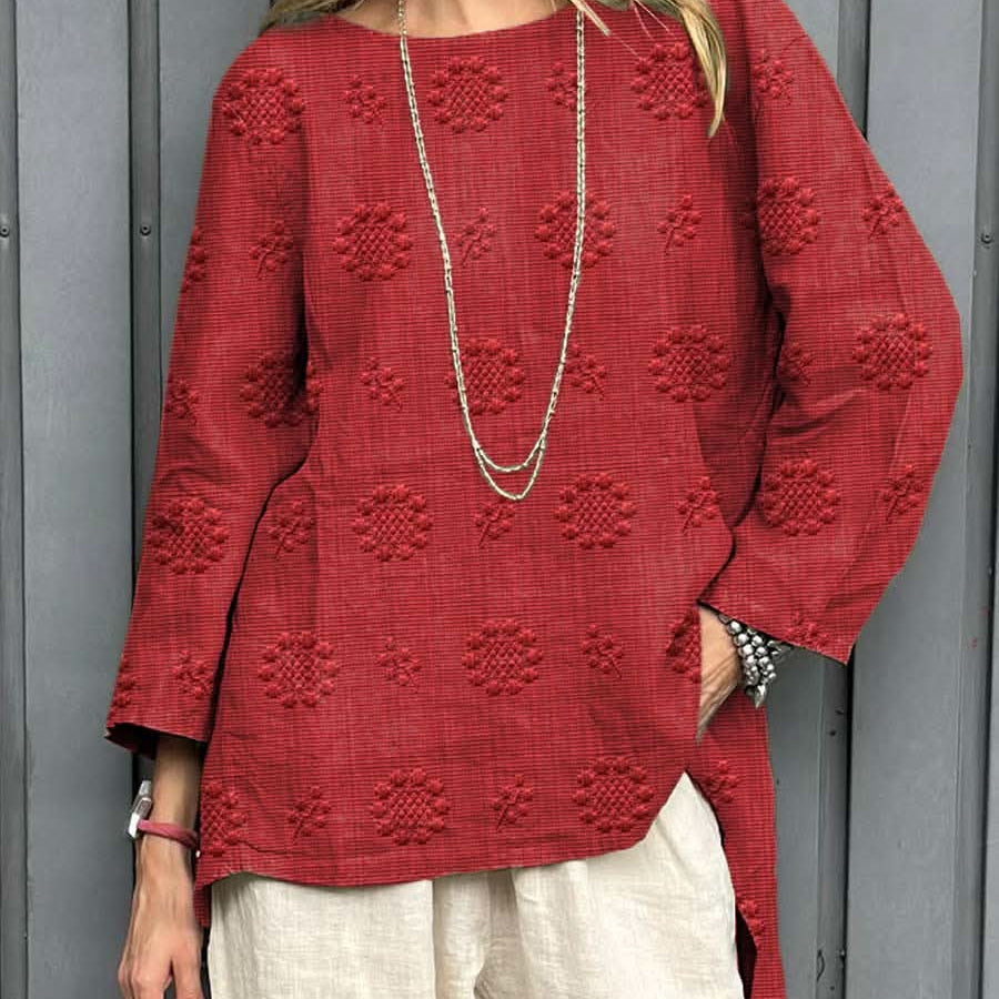 Damen Vintage-Blumen-Shirt