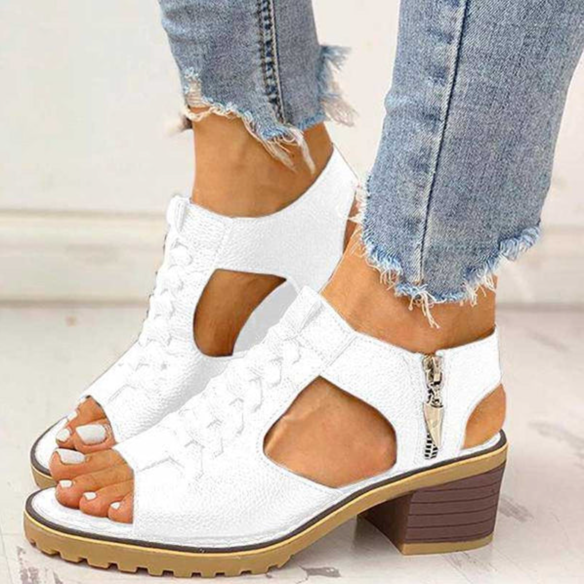 Glamouröse High-Heel-Sandalen Damen - Weiß - Damen > Sandalen - Concept Fashionlab