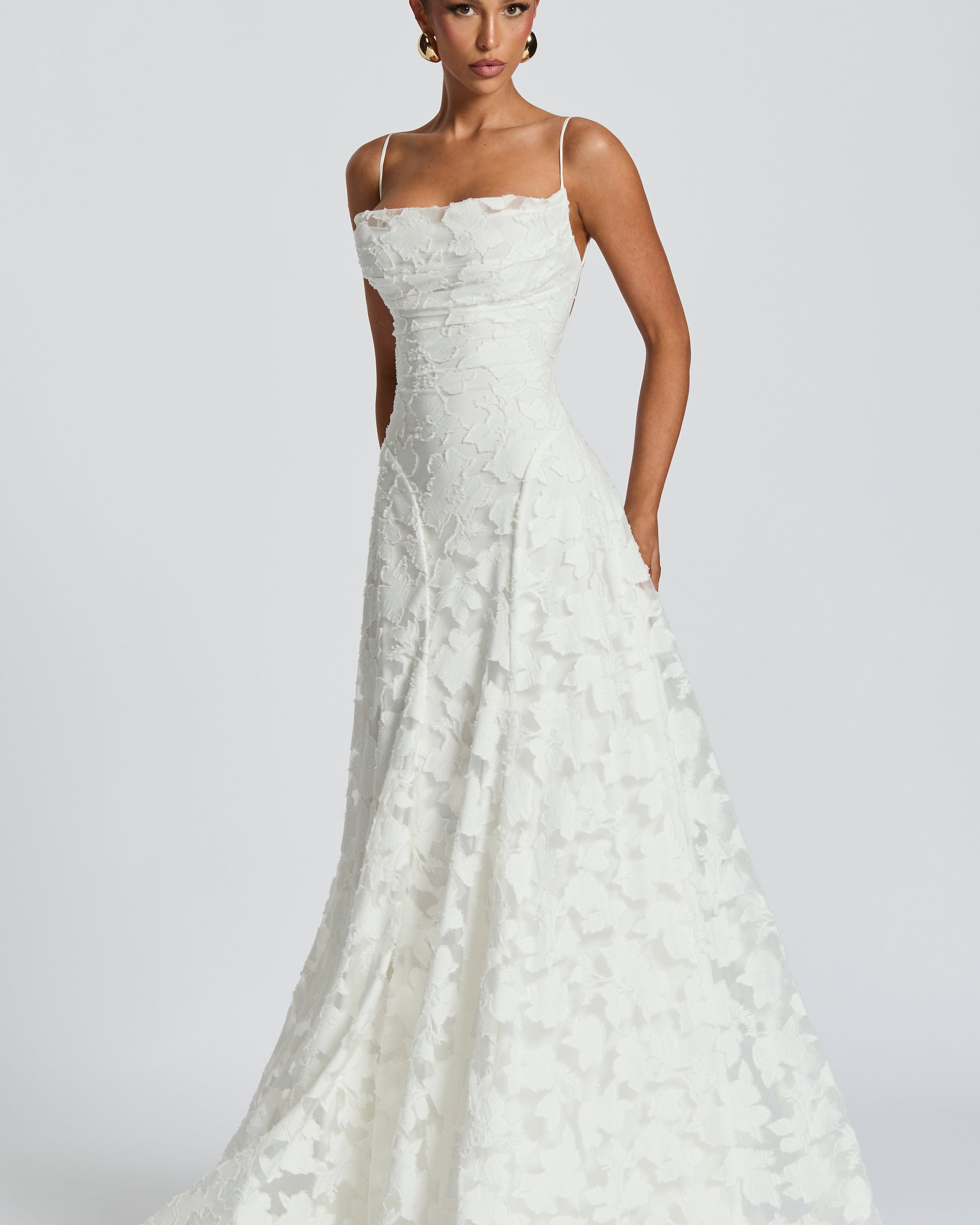 Aveline |Elegant Lace Corset Maxi Dress - Glamorous Evening Gown - Ivory - Maxi Dress - Concept Fashionlab