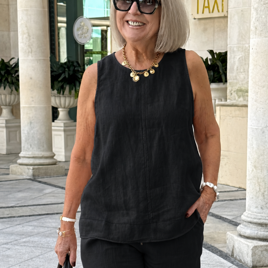 Adeline™ Leinen-Tanktop