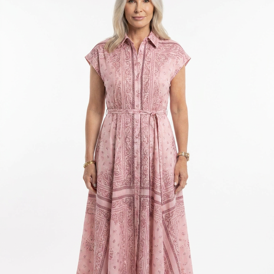 Eleanor™ - A-Linien Paisley Midikleid