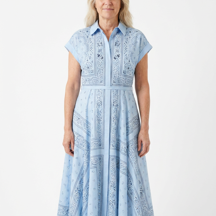 Eleanor™ - A-Linien Paisley Midikleid