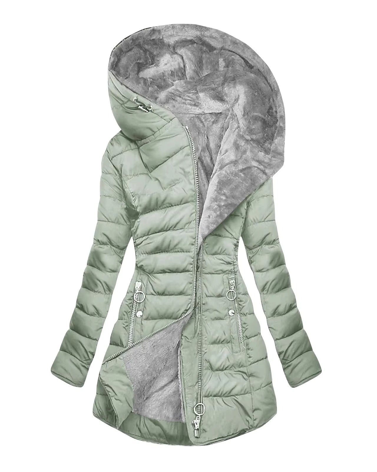 Camila gemütlicher Mantel — Müheloser Komfort und Stil Damen - Hellgrün - Damen > Mäntel - Concept Fashionlab