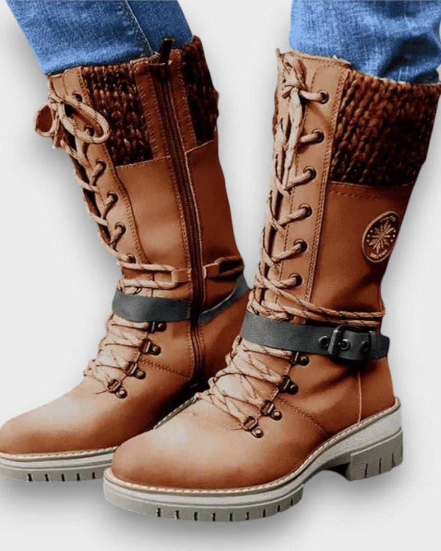 Shantal Schnürstiefel – Schlanker, vielseitiger Stil für den Alltag - Braun - Boots - Concept Fashionlab Boutique