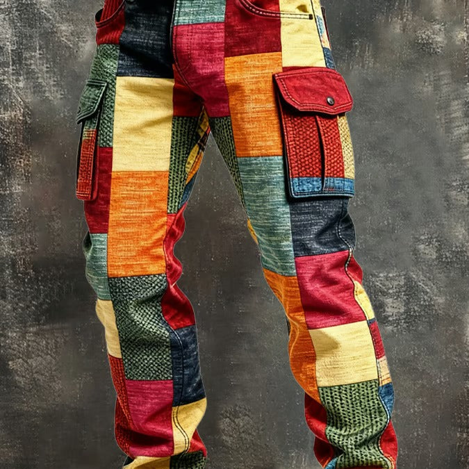 Herren Cargo Patchworkhose – Robust und Funktional