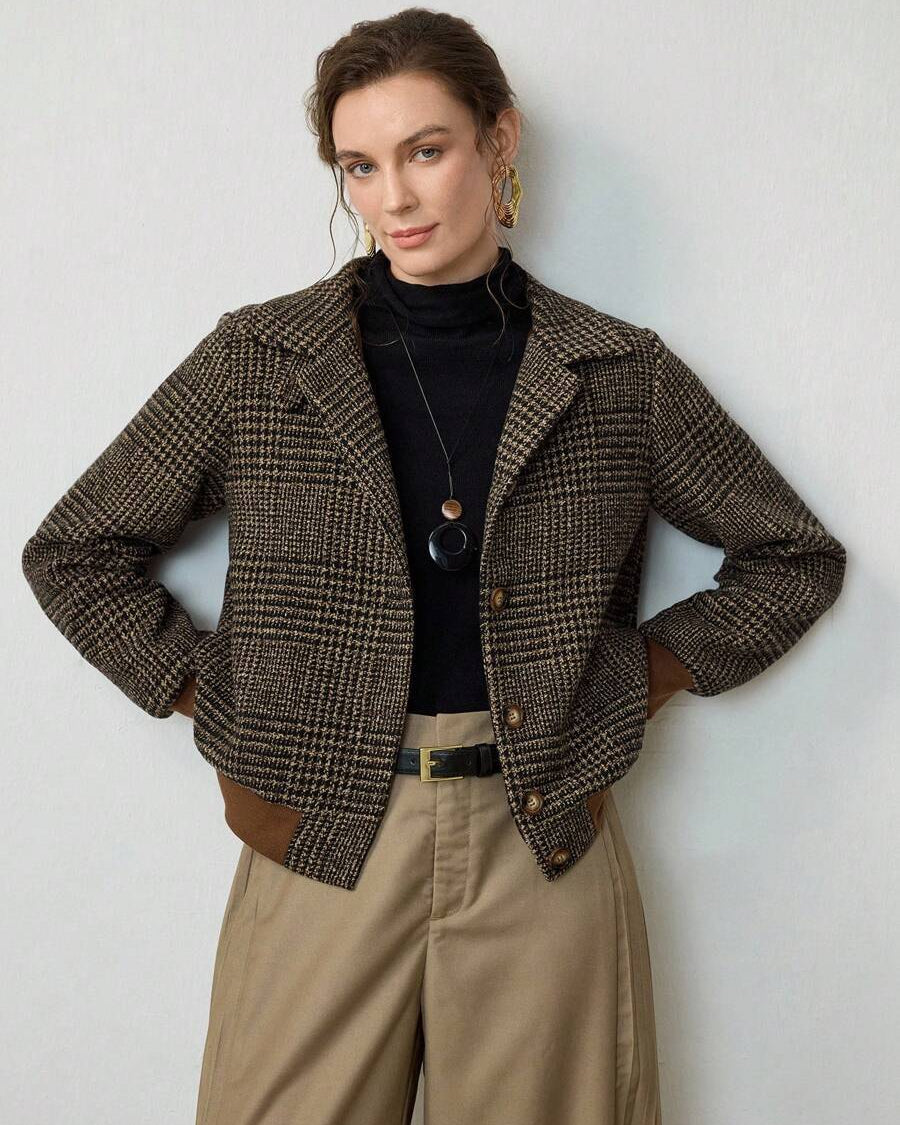 Blythe Cropped Tweed Jacket — Effortlessly Chic - - Jacket - Concept Fashionlab