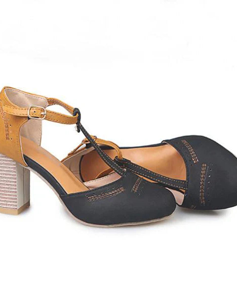 Damen T-Träger-Blockabsätze - - Damen > Heels - Concept Fashionlab