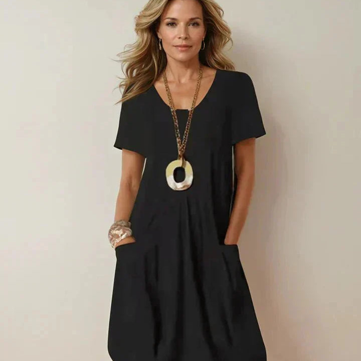Kwani | Lässiges, fließendes Kleid - Schwarz (Fast ausverkauft) - Default - Madison Boutique Savannah