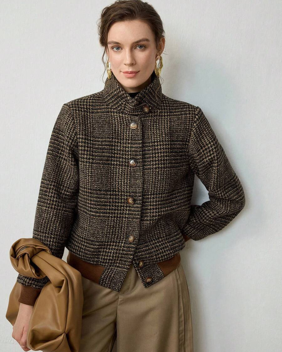 Blythe Cropped Tweed Jacket — Effortlessly Chic - - Jacket - Concept Fashionlab