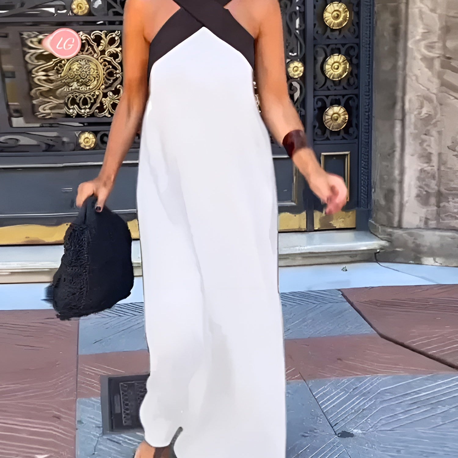 Delphine-Kleid mit überkreuztem Schnittdetail Damen