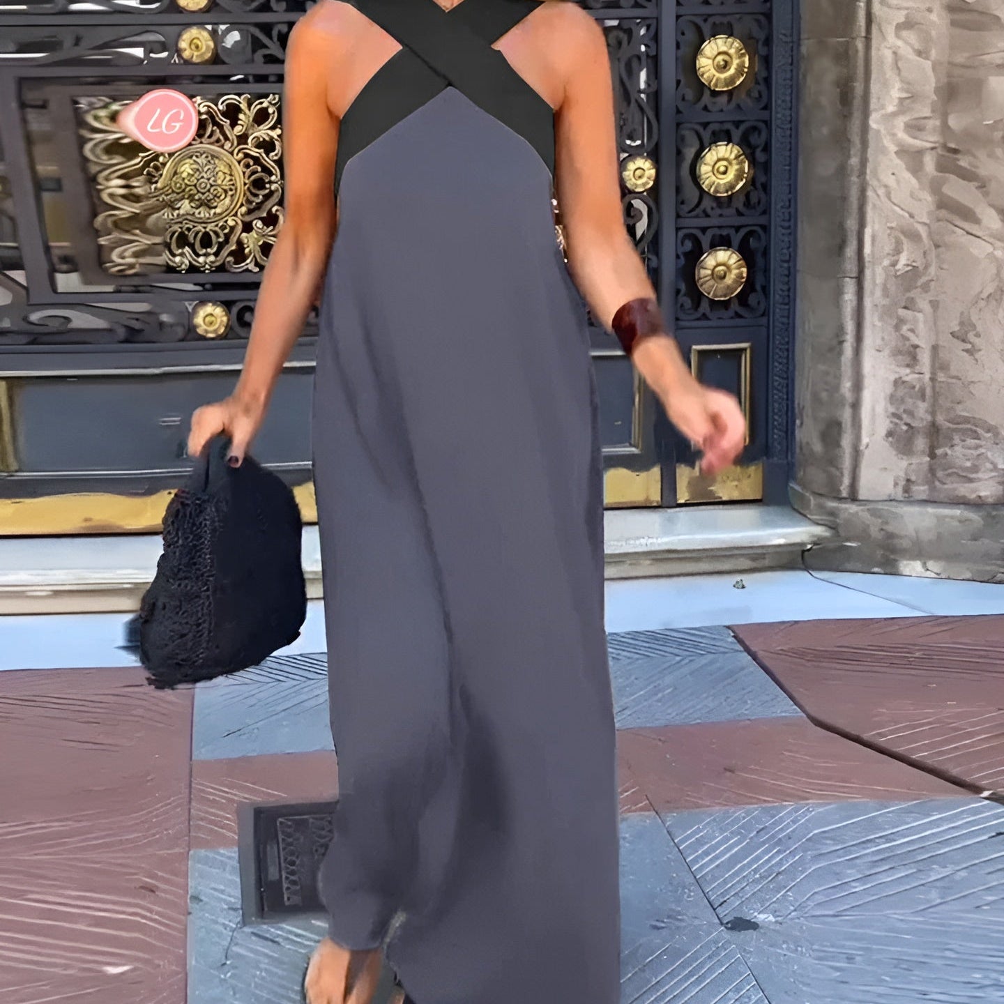 Delphine-Kleid mit überkreuztem Schnittdetail Damen