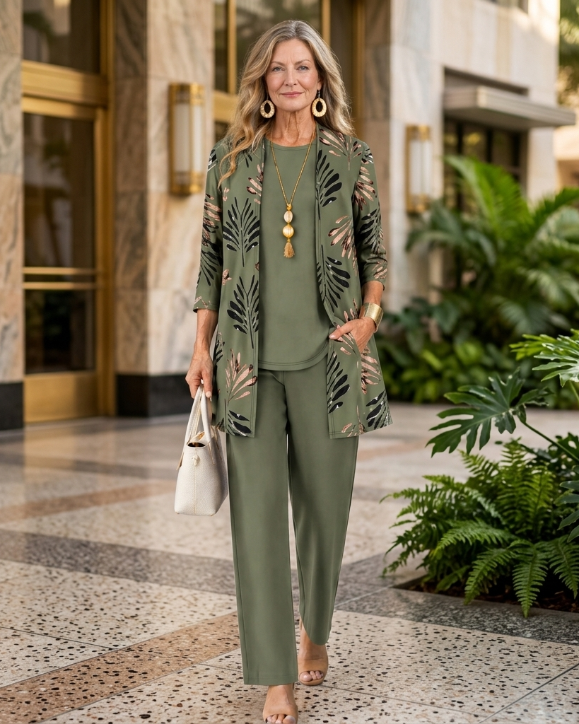 MARGARET™ | 3-TEILIGES SET - Grün - - Ivy & Monroe New York