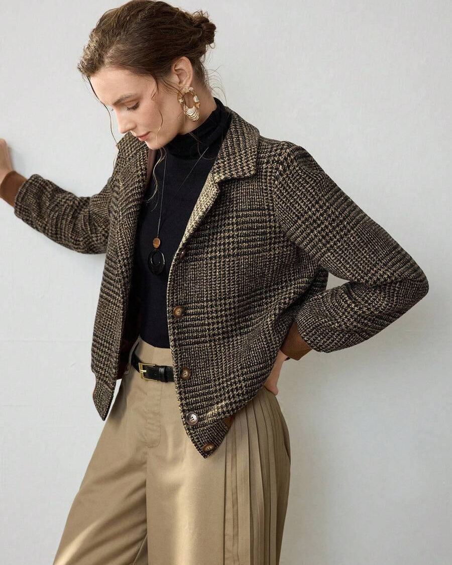 Blythe Cropped Tweed Jacket — Effortlessly Chic - - Jacket - Concept Fashionlab