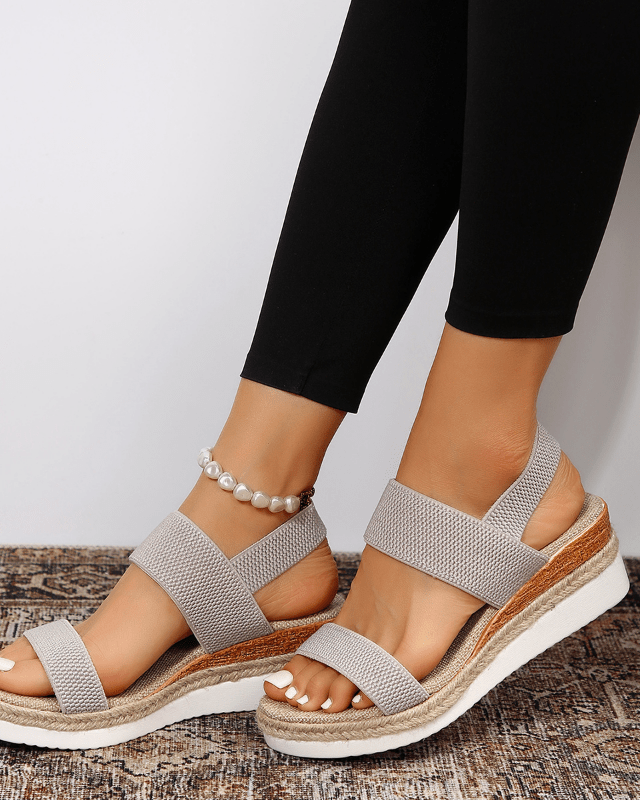 Melyora | orthopädische Plattformsandalen - Grau - Sandals - Concept Fashionlab