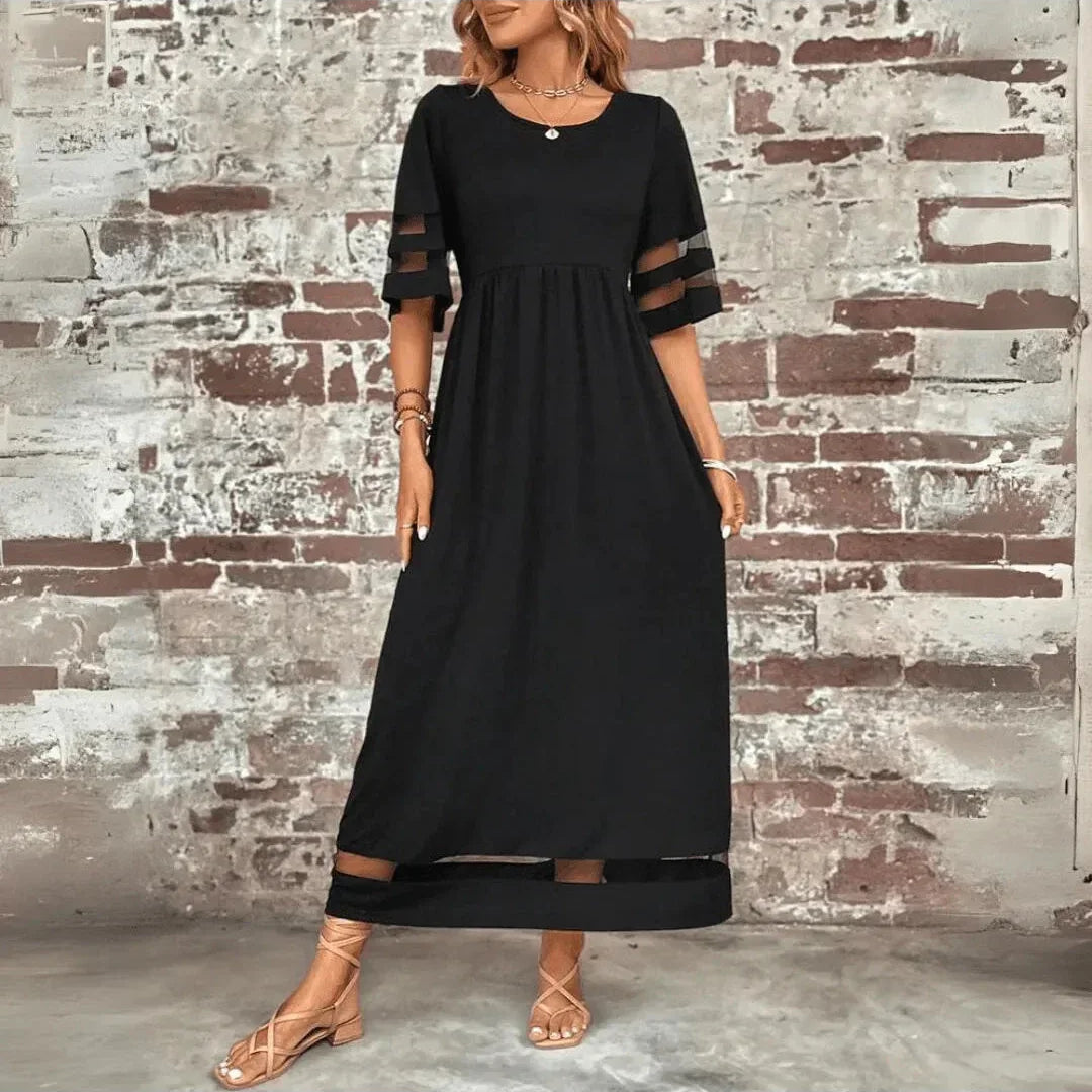 Schmeichelhaftes Kleid mit Bauchbedeckung Damen - Schwarz - Dress - Concept Fashionlab