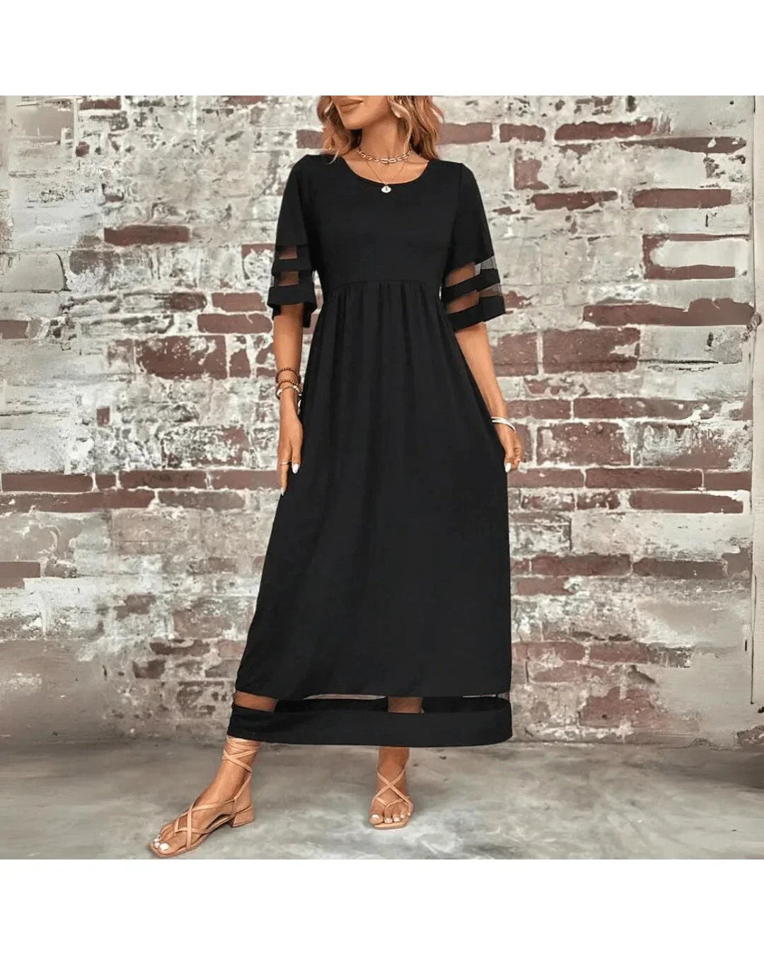 Schmeichelhaftes Kleid mit Bauchbedeckung Damen - Schwarz - Dress - Concept Fashionlab