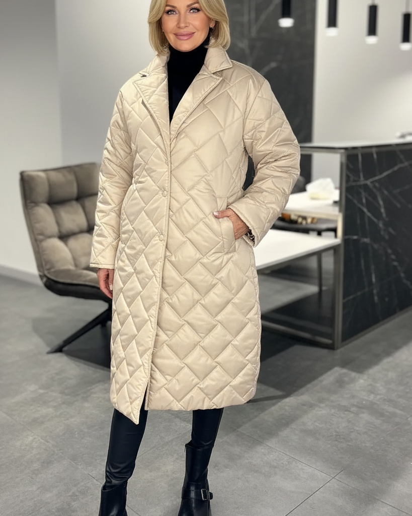 Damen Gemütlicher Steppmantel – Wärme, Komfort und Stil für den Alltag - Beige - Damen > Mäntel - Concept Fashionlab