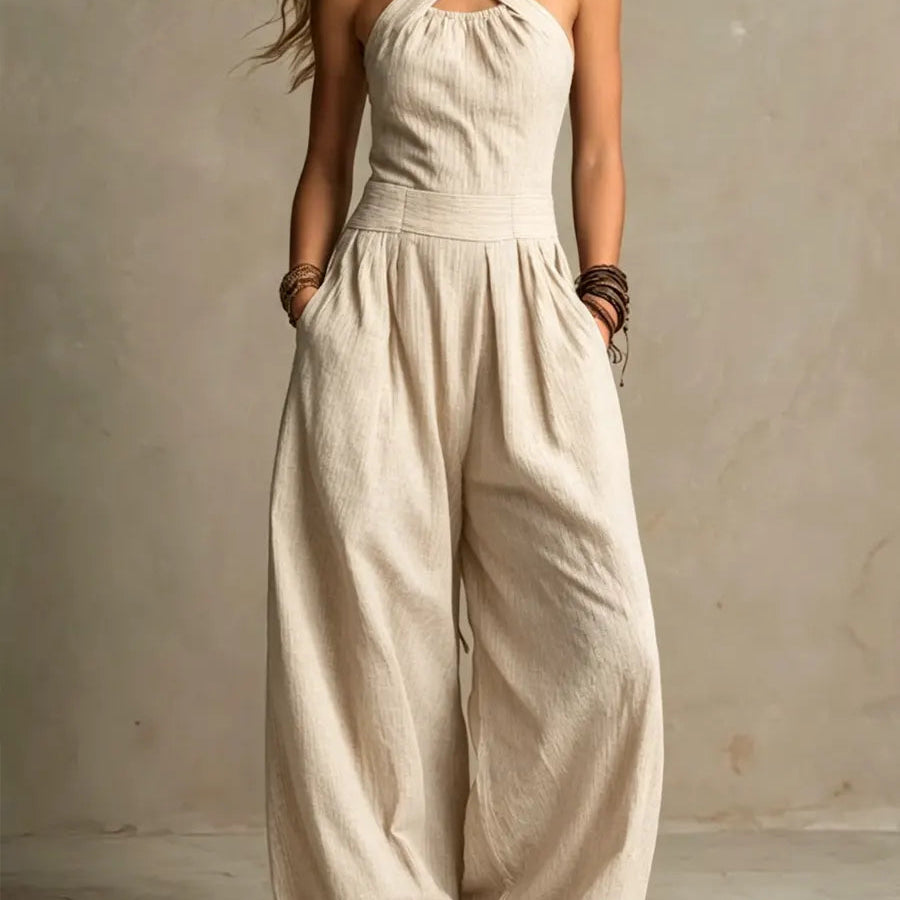 Kira™ Eleganter Overall - Beige - - Cow Clothing