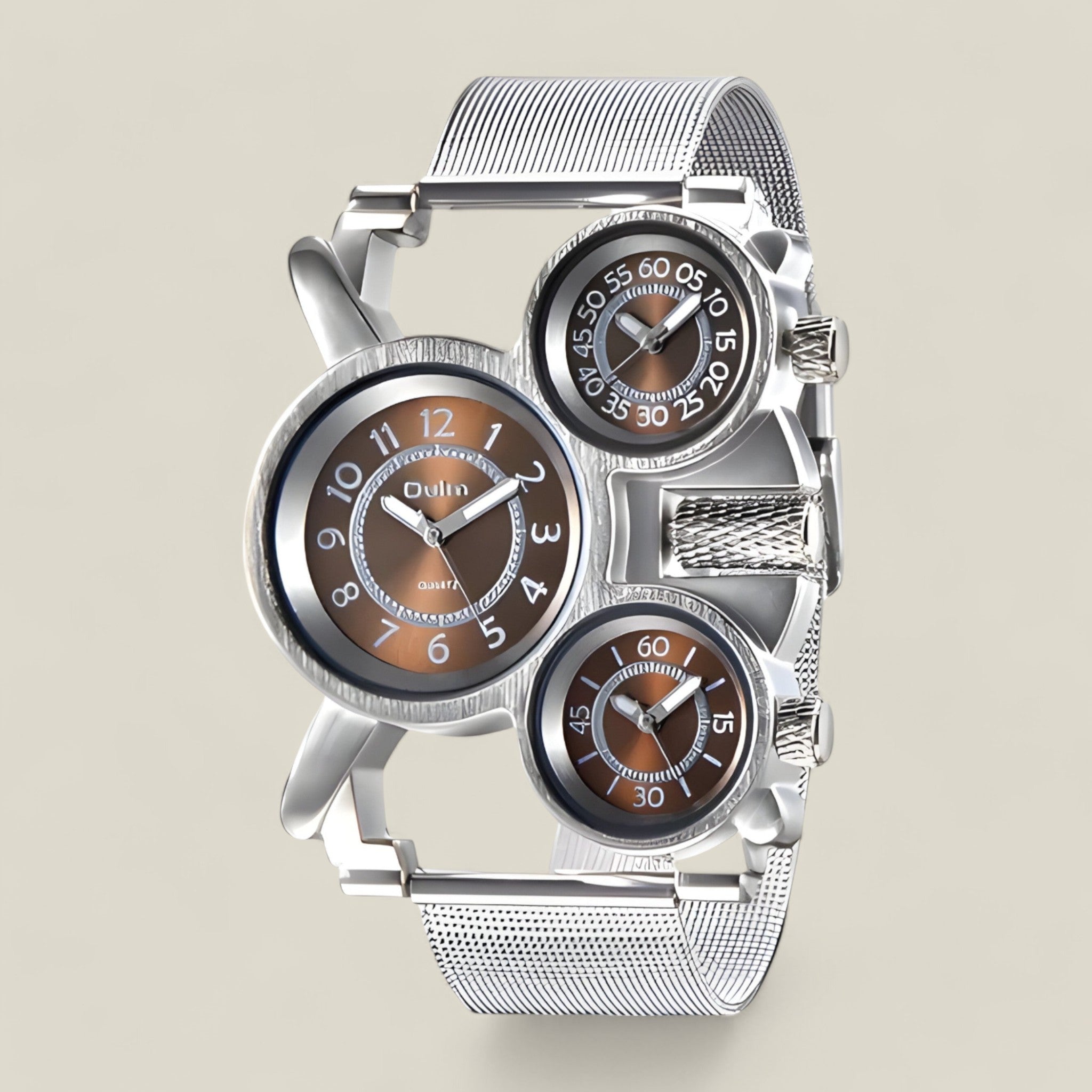 Titanus | Multifunktionale Uhr - Braun - - Concept Fashionlab