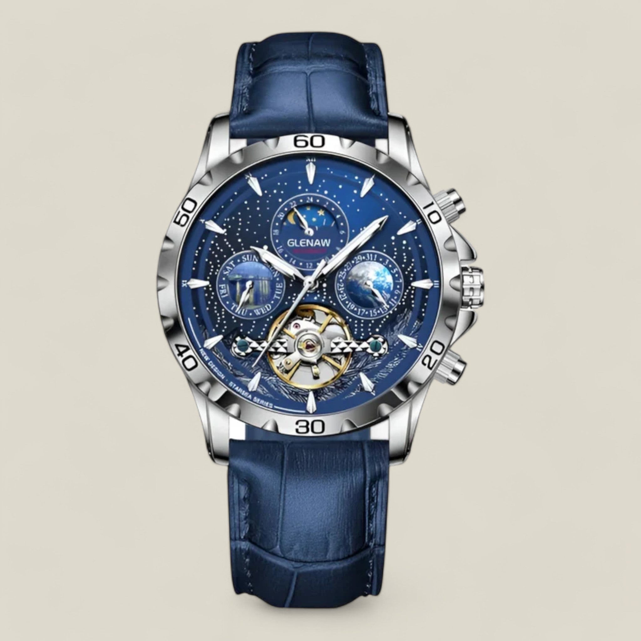 Max | Sternenhimmel Uhr - Blau - - Concept Fashionlab