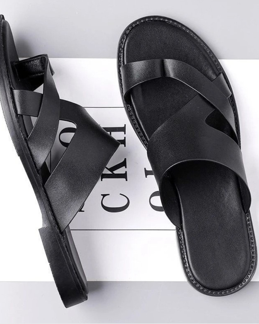 Herrenriemensandalen - Schwarz - sandal - Concept Fashionlab