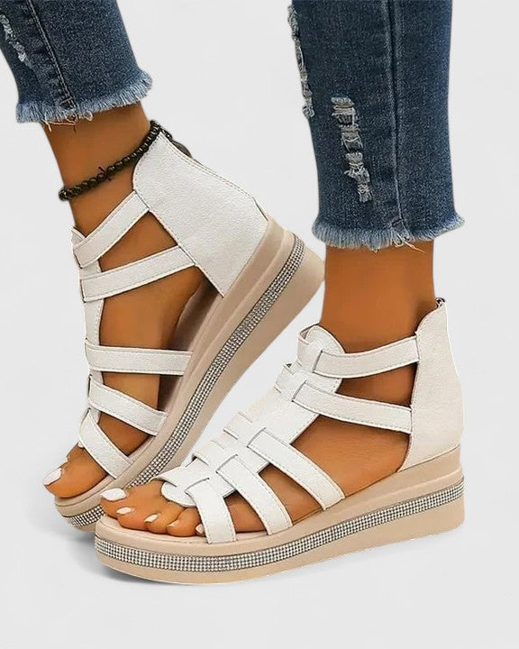 Gladiator Keilsandalen – Riemchen-Design und eleganter Look - - Sandals - Concept Fashionlab