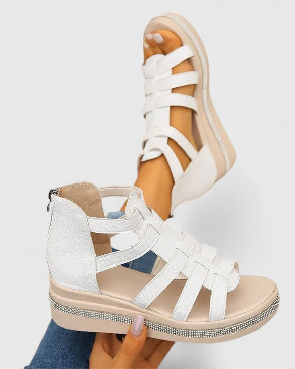 Gladiator Keilsandalen – Riemchen-Design und eleganter Look - - Sandals - Concept Fashionlab