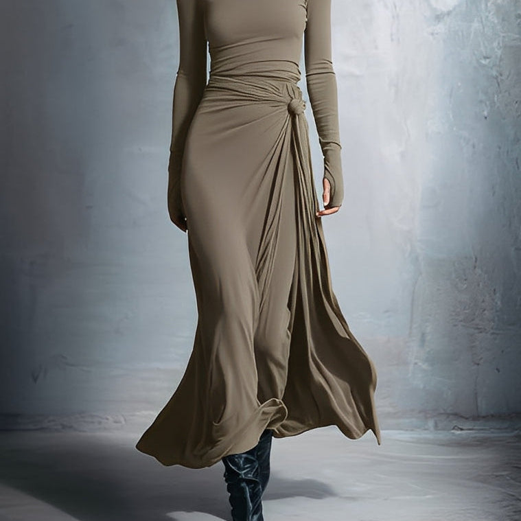 Luxus-Maxikleid mit einer eleganten, fließenden Passform