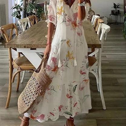 Beatrice - Boho-Kleid - Weiß 3 - - Cow Clothing