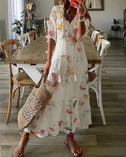 Beatrice - Boho-Kleid - Weiß 3 - - Cow Clothing