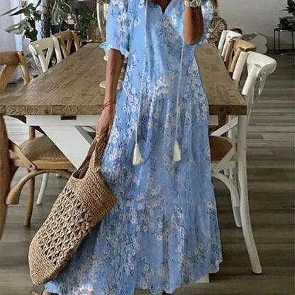 Beatrice - Boho-Kleid - Hellblau - - Cow Clothing