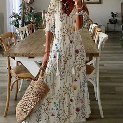 Beatrice - Boho-Kleid - Weiß 2 - - Cow Clothing