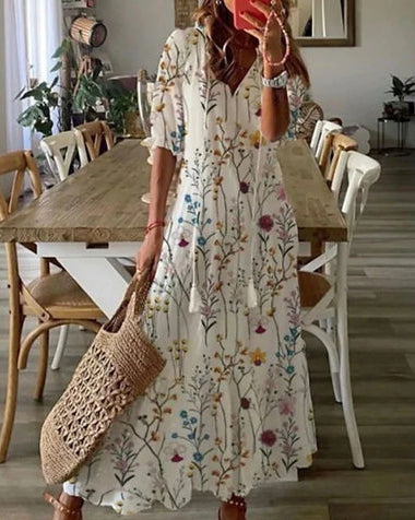 Beatrice - Boho-Kleid - Weiß 2 - - Cow Clothing