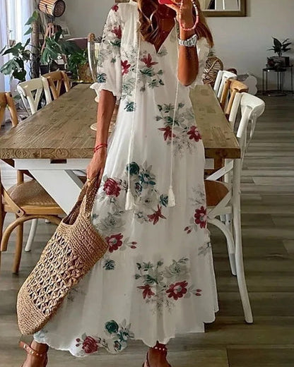 Beatrice - Boho-Kleid - Weiß 1 - - Cow Clothing