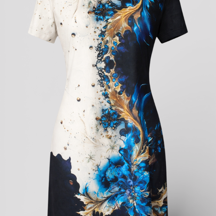 Damen-Sommerkleid in A-Linie aus leichtem Stoff