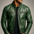 Herren Zitlose Lederjacke