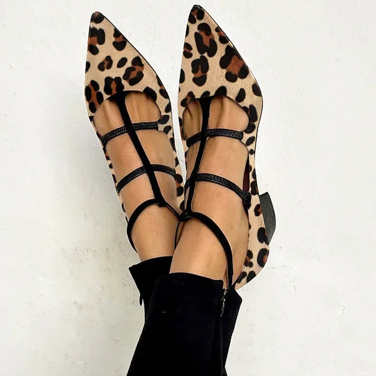 Bridget | Schuhe mit Absatz und Leopardenriemen - Leopard - - Nancy & Ruth