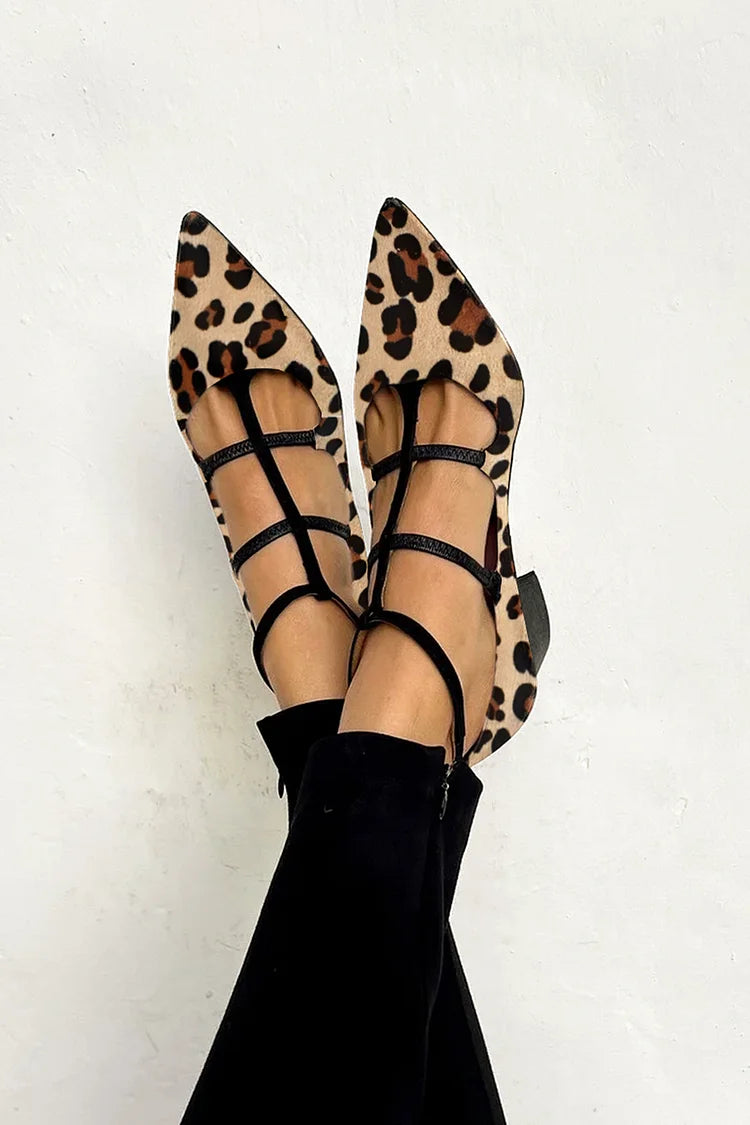 Leopard Strap Heels for a Stylish and Bold Look - - Heels - Concept Fashionlab
