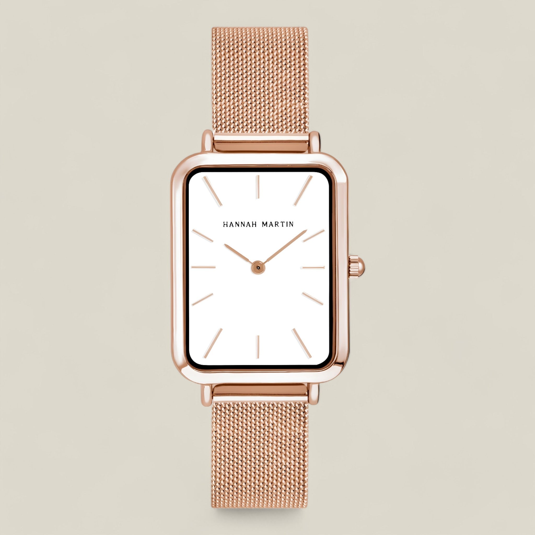 Lila | Rechteckige Uhr - Moderner Stil - Roségold - - Concept Fashionlab