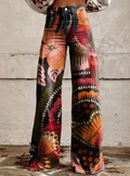 Mutige psychedelische Flare-Jeans für einen lebhaften Retro-Look